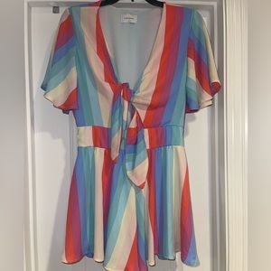 Colorful striped romper